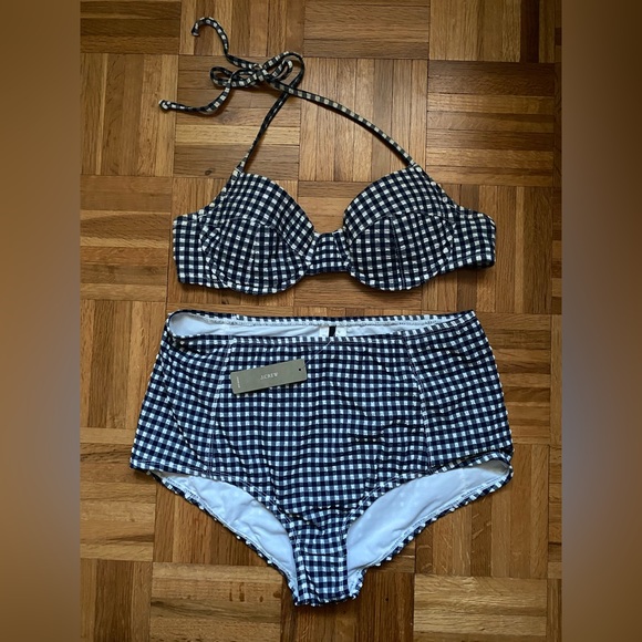 Swim J Crew Gingham Bikini Poshmark